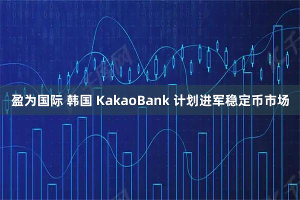 盈为国际 韩国 KakaoBank 计划进军稳定币市场