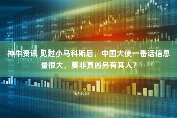 神牛资讯 见过小马科斯后，中国大使一番话信息量很大，莫非真凶另有其人？